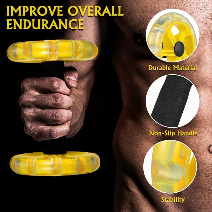 POPETPOP Fitness Roller for Abdominal Strengthening and Weight Loss Portable Ab Wheel with Non Slip Handles for Men and Women Equipment for Home Gym