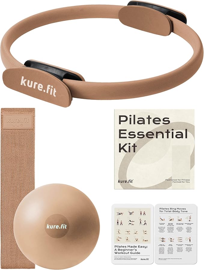 Pilates Kit for Women – Home Pilates Equipment Set with Ring, Ball & Resistance Bands | Pilates Starter Kit with Accessories in Gift Box