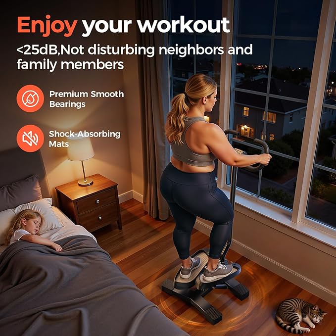 Sportsroyals Stair Stepper,Twist/Mini Stepper for Exercise at Home,Step Machine with Resistance Bands for Full Body Workout, 350lbs+ Capacity