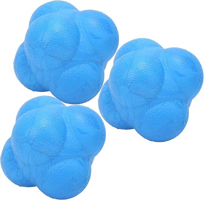 3Pcs Bounce Reaction Balls, TPR Material, Speed Coordination Training Set for Athletes, Portable and Durable Multisport Tools, Size 2.8x2.2in