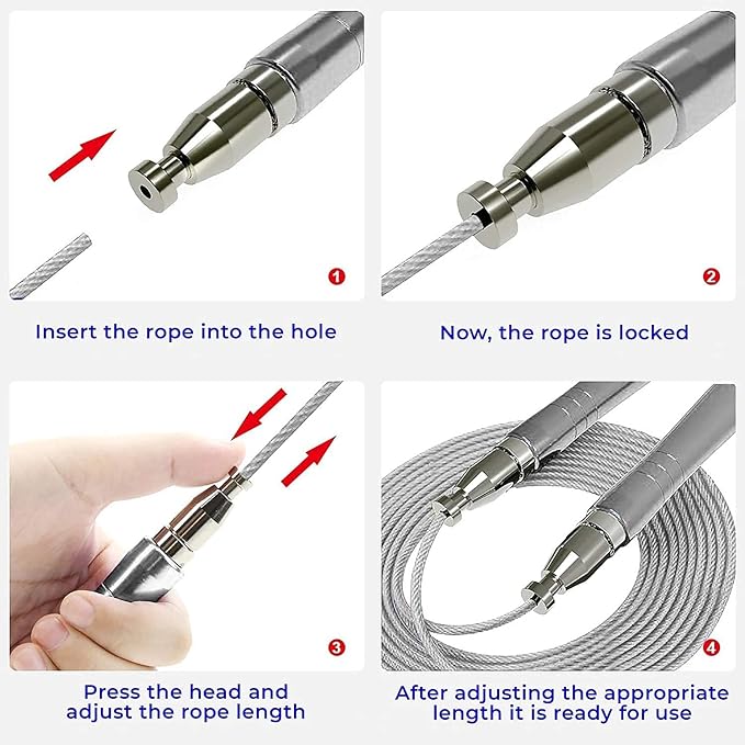 PrimaFIT Jump Rope Pro Speed Skipping Rope Adjustable Adult Jumping Rope Weighted Aluminium Handles for Double Dutch Boxing Workout Crossfit Exercise Fitness Spare Cable Weights Protectors Carry Bag