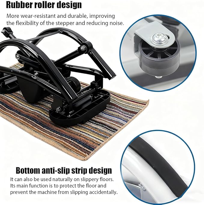 Lateral Rocking Fitness Stepper Home Workout Machine, Portable Compact Side-to-Side Steppers with Digital Display and Resistance Bands, Low-Impact Lateral Steppers for Knees & Joints