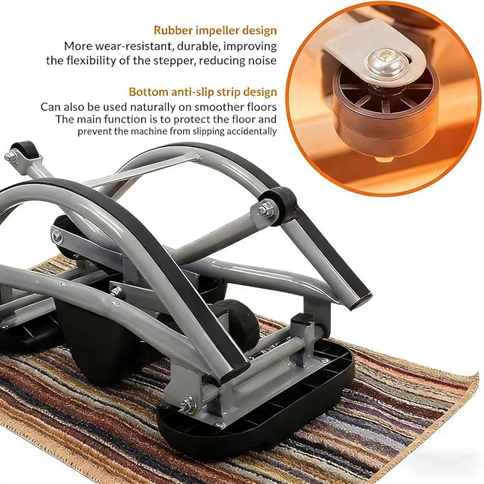 Rock Stepper Side to Side, Digital Display Mini Stepper with Resistance Bands, Steppers for Exercise at Home, Quiet Low Impact Workout Machine for Arm Legs Glutes, Portable Fitness Equipment