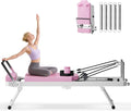 SogesHome Foldable Pilates Reformer Machine for Home Gym, Compact Fitness Reformer with Resistance Springs, Full Body Workout Equipment for Core Strength, Flexibility, Weight Loss, Stability