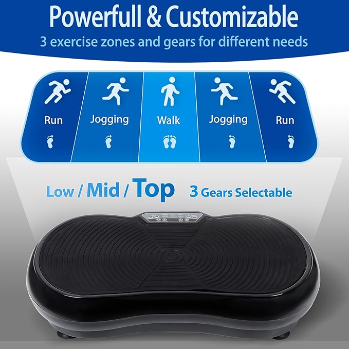 ZENY Vibration Plate Exercise Machine, Whole Body Workout Vibration Fitness Platform for Weight Loss, Toning Wellness, Home Gym Equipment