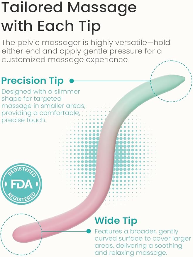 GROWNSY Perineal Massage Stick for Pregnancy Labor and Birth Prep, Pelvic Wand Tool, Pelvic Floor Muscle Massager for Pelvic Physical Therapy, Postpartum Essentials