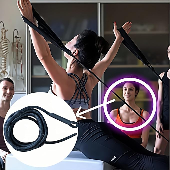 2-Pack Pilates Reformer Ropes Replacement Strap, Pilates Straps for Reformer Machine, Durable Yoga Fitness Equipment Accessory for Home Studio Use