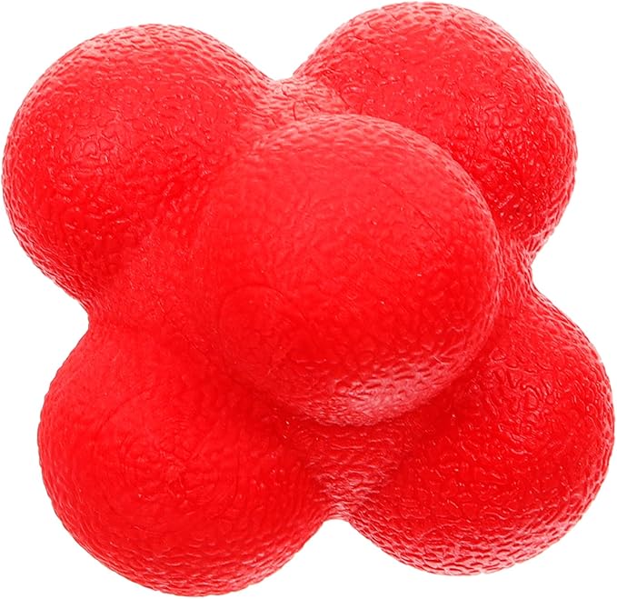 Yardwe Hexagonal Reaction Ball 7cm Red Small Training Ball for Agility and Speed Reaction and Hand-Eye Coordination Training
