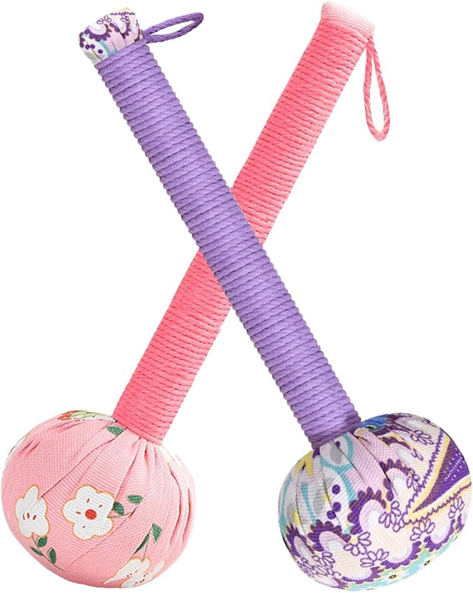 Mugwort Massage Hammer, Massage Tools Back, Shoulder & Body - Handheld Percussion Therapy Tool with US Design Patent, (Purple, Pink)