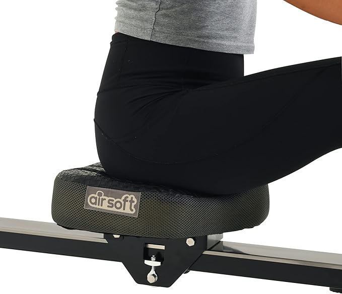 Women's Health Men's Health Women’s Health Men’s Health Bluetooth Dual Handle Rower Rowing Machine with MyCloudFitness App (1678), Black