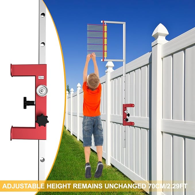 Wall Mount Vertical Jump Tester，2.29 FT Adjustable Height Vertical Jump Trainer，Wall-Mounted Vertical Jump Measurement Tool for Bakstball Volleyball Training