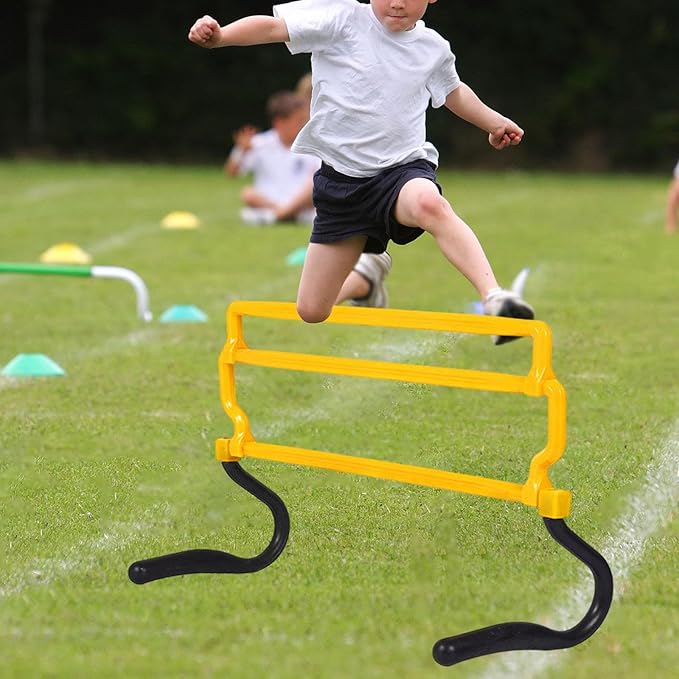 Speed and Agility Hurdles, Adjustable 4-Height Training Hurdles for Football Soccer Basketball