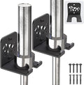 Kipika Versatile Wall Mounted Barbell Holder with Hooks Storage Rack for Barbell Bars Holds Under 33mm Bar Size and Fitness Accessories Space-Efficient Gym Organization for Home & Commercial Use