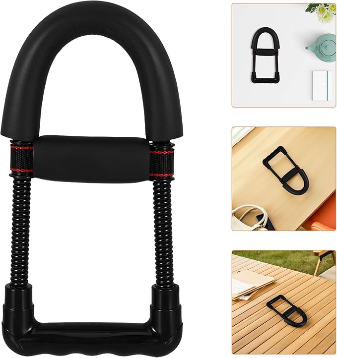 Wrist and Hand Strengthener for Men, Compact Grip Strength Training Device with Spring Resistance, Black Wrist Exerciser for Finger and Forearm Workout