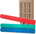 Inspack Flex Tennis Elbow Therapy Bar, Flexbar Treatment, Grip Strength Trainer, Therabars Flex Bars Physical Tendonitis, Wrist, Pain Relief, Forearm Strengthener Hand Exercise, Resistance Twist 25lb 15lb 10lb