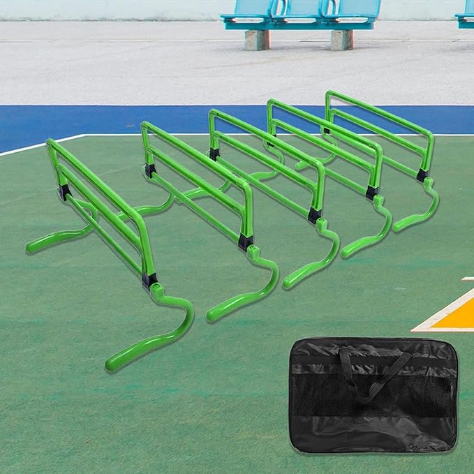 5Pcs Agility Training Hurdles Agility Speed Training Equipment Adjustable Height for Soccer Outdoor Sports Foot Exercise