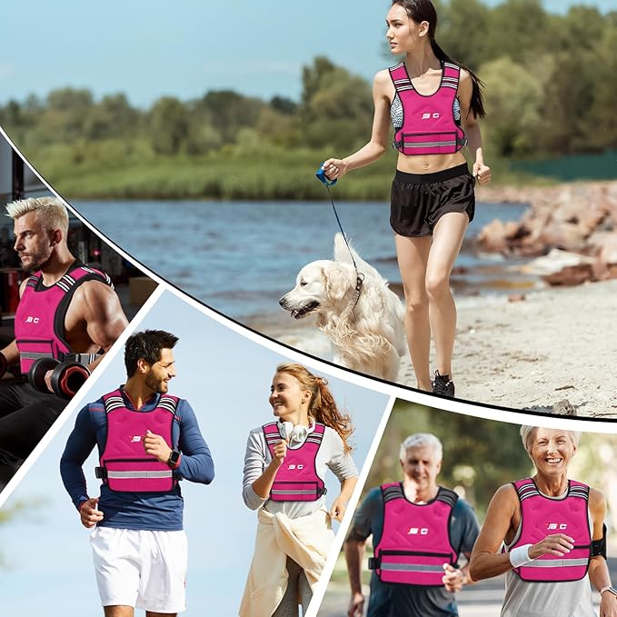 Adjustable Weighted Vest for Women - 04-10lb/11-20lb/20-32lb Vest with 6 Ironsand Weights for Strength Training,Body Weight Vest Exercise Set for Running, Walking and Home Workouts