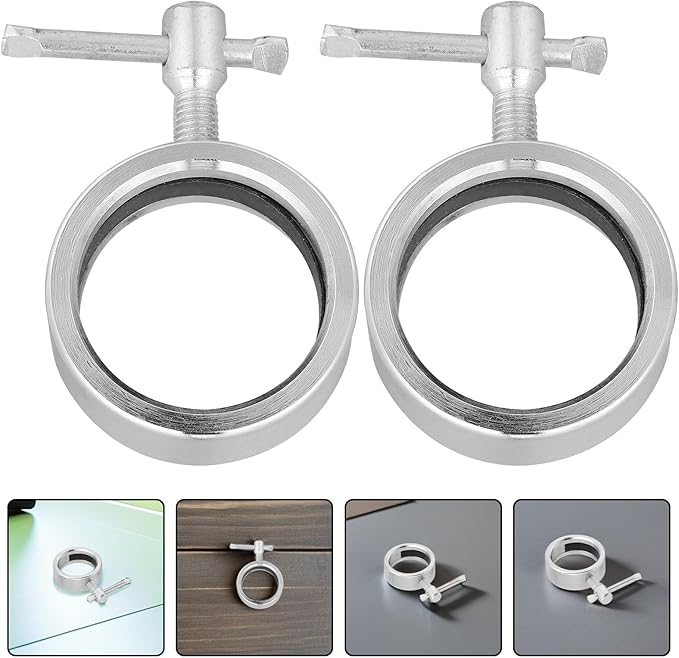 Luxshiny 2pcs Dumbbell Barbell Clamp Collars Weight Spring Clips Metal Anti-Slip Quick Release Workout Fitness Equipment Attachments for Strength Training