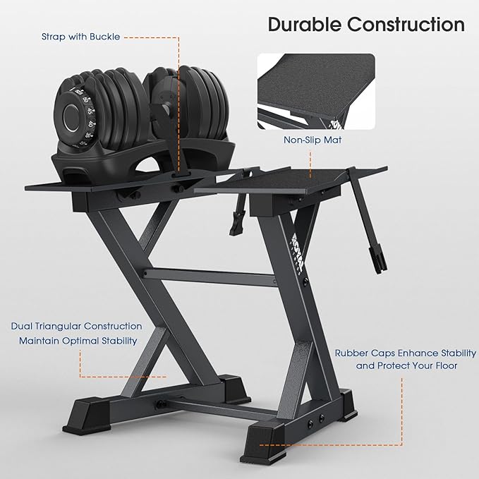 Adjustable Dumbbell Rack Weight Rack Heavy Duty, Home Gym Dumbbell Storage Stand Holder