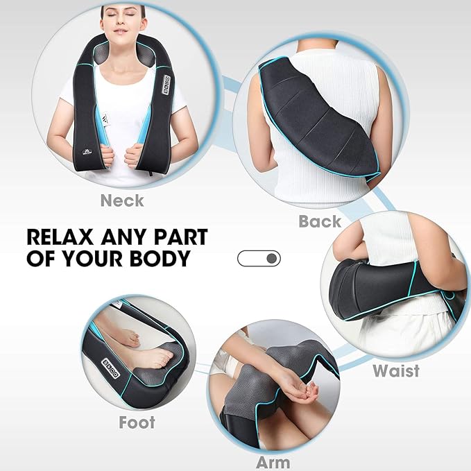 MagicMakers Shiatsu Neck Massager with Heat for Pain Relief Deep Tissue – Mothers Day Gifts for Mom, Women, Her | Ideal for Men, Dad & Him– Amazing Back & Shoulder Relief from Daughter or Son