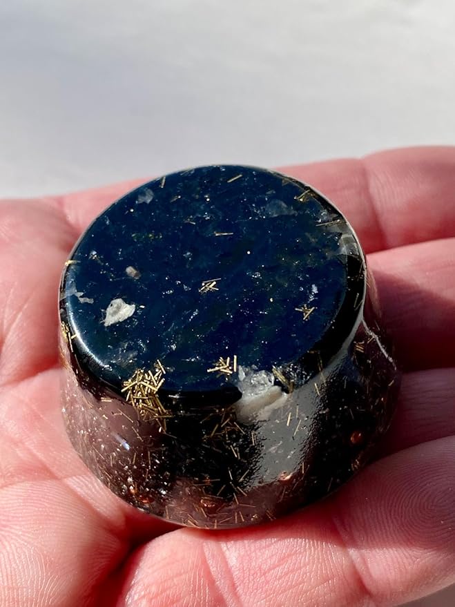 Black Tourmaline Orgone Generator Energy Accumulator 528Hz/7.83Hz/Advance Harmonics Many Beautiful Ingredients and Colors! (Black Tourmaline)