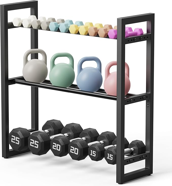 1100 lb | 4 Tier，390 lb | 3 Tier Dumbbell Rack, Weight Rack for Home Gym
