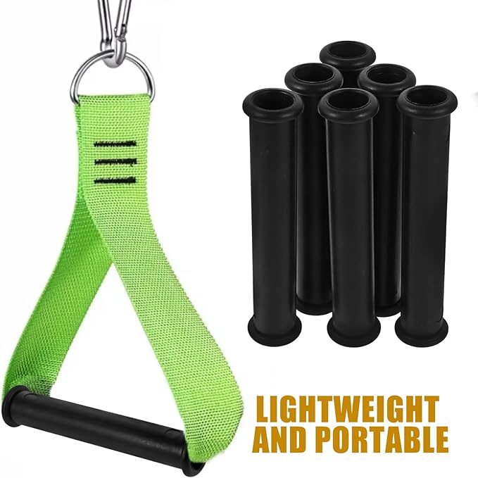TOYANDONA 20pcs Fitness Handles Resistance Band Handles Plastic Ergonomic Cable Portable Workout for Home Gym Strength Training Equipment