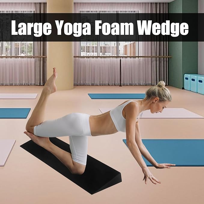 Squat Wedge Block, Slant Board, 20° Slant Board for Heel-Elevated Weightlifting & Calf Stretching, Yoga Foam Ramp, Home Gym Accessories to Improve & Stability