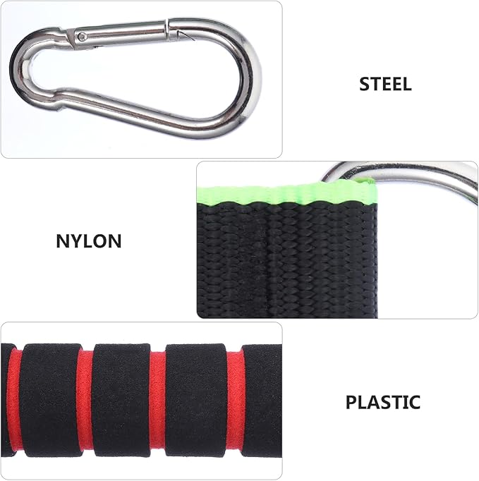 Mikinona Fitness Handle Resistance Band Pull-up Handle Workout Grip Cable Machine Attachment for Strength Training Home Gym Exercise Equipment