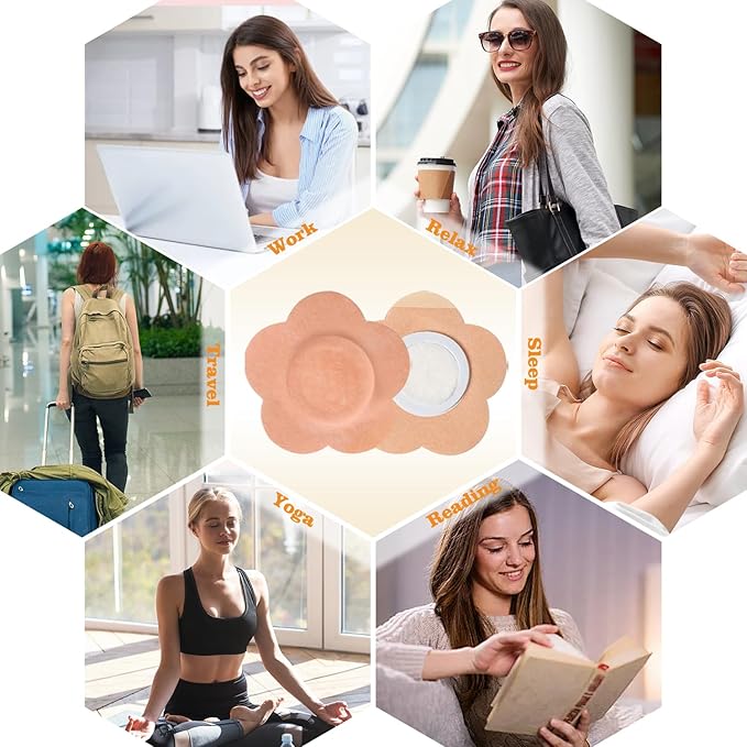32 Pcs Castor Oil Belly Button Patches, Disposable Anti Leakage Castor Oil Pack Wrap(Oil Not Included), 2.8" x 2.8"