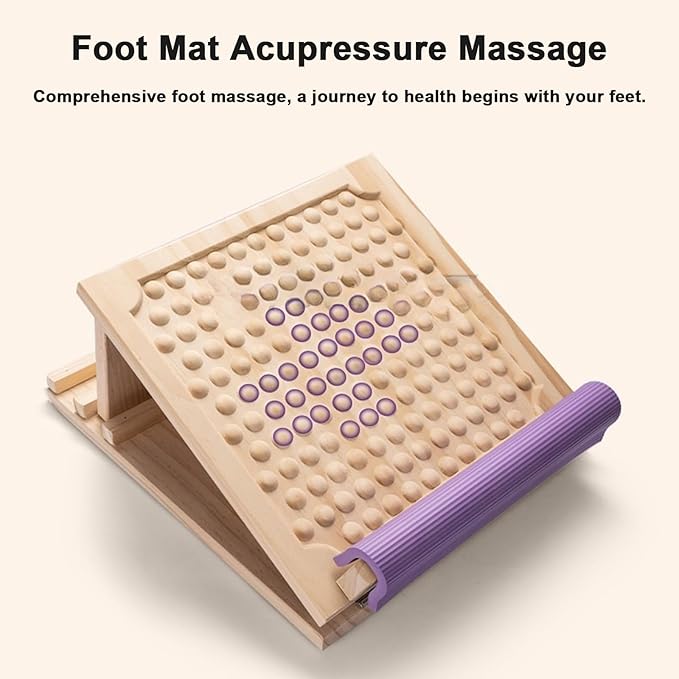 Portable Wooden Slant Board, for Calf Stretching and Squats, Professional Calf Stretcher, Adjustable Incline Board for Knees Ankle Heel Feet Leg