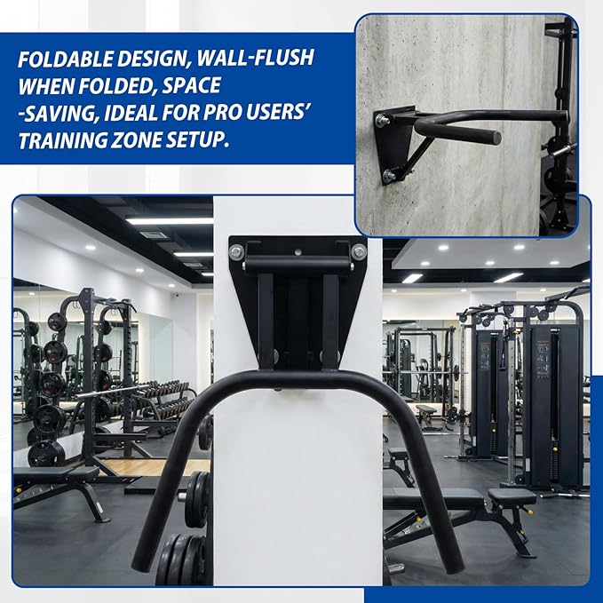 Zonon Wall Mount Dip Station Dip Bar Heavy Duty Wall Mount Pull up Bar for Home Gym Power Strength Training Workouts L Sits Knee Raises Gymnastics and Upper Body Fitness Training Max Capacity 400 lb