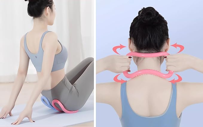 2Pcs Yoga Ring for Leg Calves, Pilates Circle Ring for Back Toning Thighs Abs and Legs, Fitness Rings for Yoga, Pilates, Gymnastics Exercise Workout