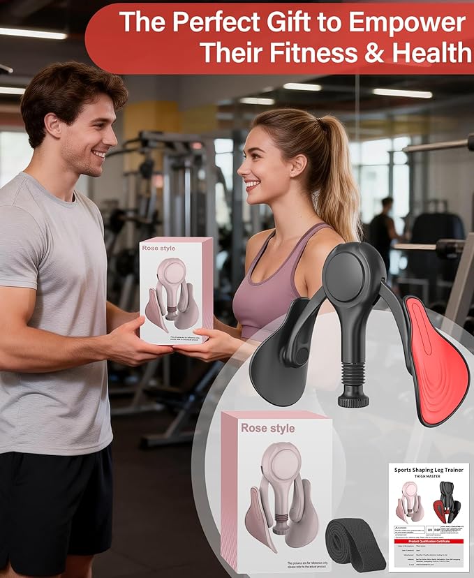 Pelvic Floor Exercise Devices Kegel Exerciser Muscle Trainer 15-70lbs Adjustable for Women/Men, Inner Thigh Exerciser Hip Abductor Machine with Resistance Band, Leg Workout