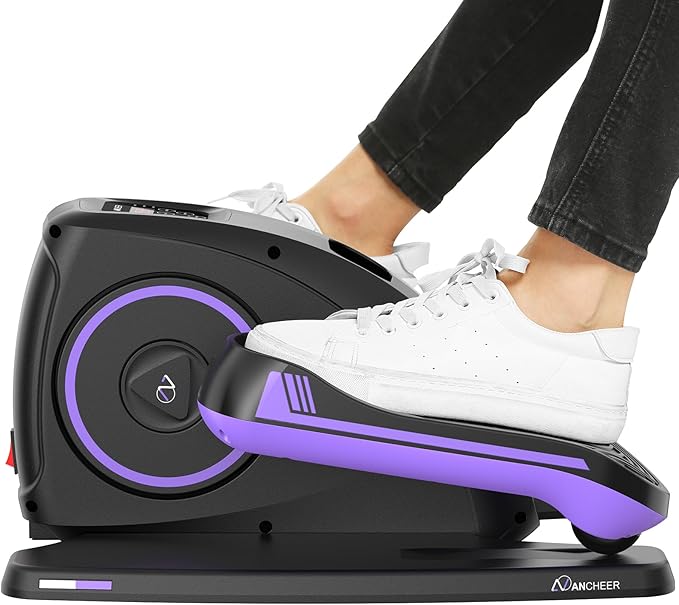 Ancheer Under Desk Elliptical,Ellipse Leg Exerciser for Seniors Fully Assembled, Electric Seated Pedal Elliptical Exerciser with Remote &12 Resistance Adjustable Speed