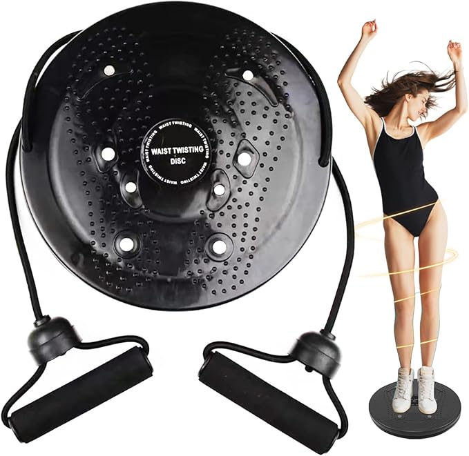 Waist Whisper Disc Ab Twister Board for Exercise Body Shaping Waist Twisting Disc for Slimming and Strengthening & Stomach Exercise Equipment Ab Twist Waist Disc Board Waistwhisper(Black)