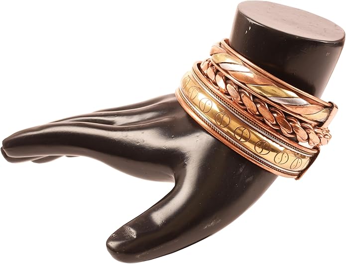 Copper Bracelet Tibetan Style. Hand Forged with Solid and High Gauge Copper Jewelry Cuff for Women Men. Combo of Different Designs