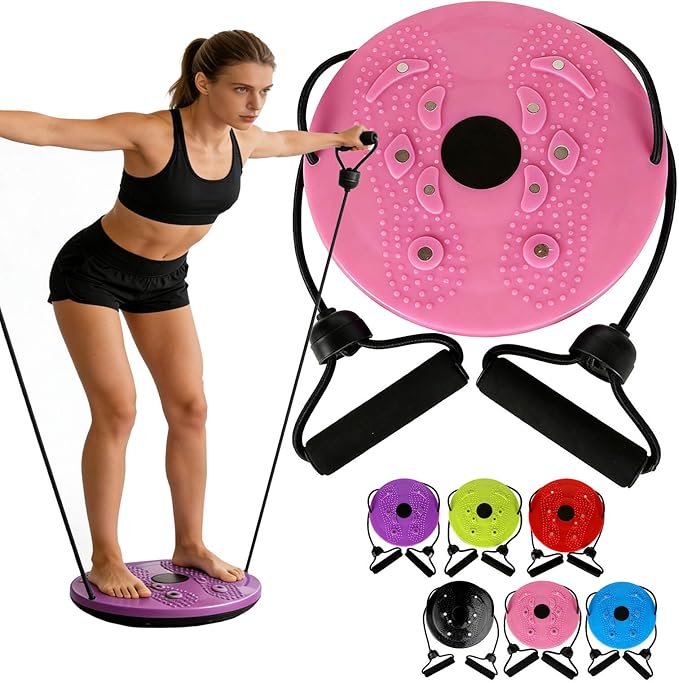 2026 Upgraded Waist Twister Machine, Home Exercise Equipment for Core Strengthening & Ab Training with Adjustable Twist Board, Silent Workout Equipment for Waist Sculpting and Full-Body Toning