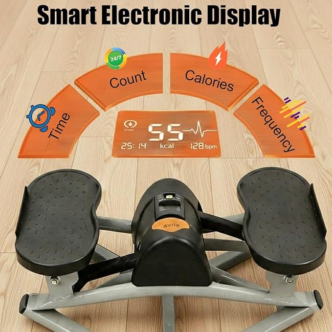 Rock Stepper Side to Side, Rocking Stepperfor Exercise at Home, with Digital Display, Portable Compact Lateral Motion Steppers for Legs, Glutes, Absz for Apartment Office