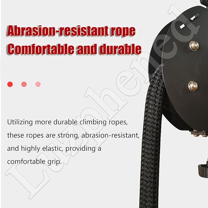 Endless Rope Trainer, Portable Cable Pulley System, Adjustable Tricep Rope Attachment with 330lb Load Capacity, 30kg Max Resistance for Full Body Workout & Strength Training Red