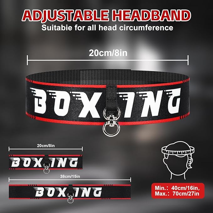Headband Boxing Reflex Ball, 3 Levels Reaction Ball with 2 Adjustable Headbands, Boxing Training Equipment for Reaction, Punching Speed, Hand Eye Coordination