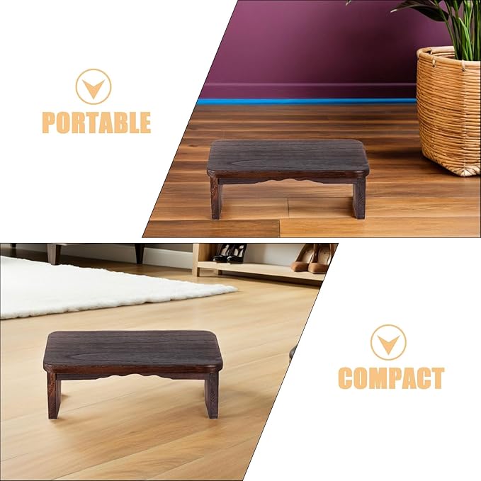 Ciieeo Meditation Stool Wood: Solid Wood Zen Meditation Bench - Kneeling Prayer Stool - Portable Wooden Kneeler for Prayer Or Temple Use