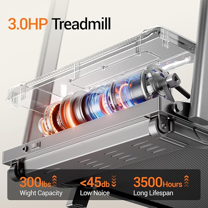 15% Treadmills for Home, 3-in-1 Foldable Treadmill with Incline, Portable Treadmill with Handle, 3.0HP Quiet Walking Pad Treadmill, 12 Automatic Modes, Three Screen