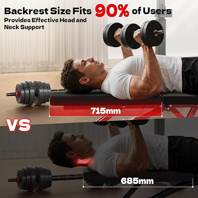 Adjustable Folding Weight Bench for Home Gym, 660 lbs Capacity Multi-Functional Workout Bench Sturdy Durable for Full Body