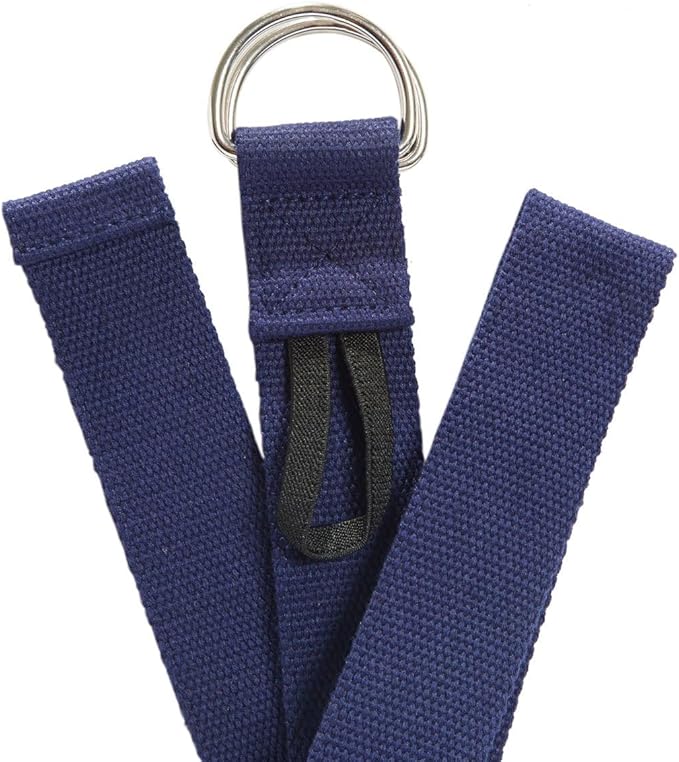 Everyday Yoga Strap with Metal D-Ring - Durable Stretching Strap for Yoga, Pilates, Flexibility & Physical Therapy (6ft, 8ft, 10ft)