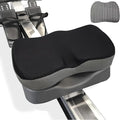 Rowing Machine Seat Cushion for Concept 2 Rower – Memory Foam Pad with Non-Slip Base & Washable Cover – Fits Concept 2 Model D/E, WaterRower, Recumbent Bike & Indoor Rowers