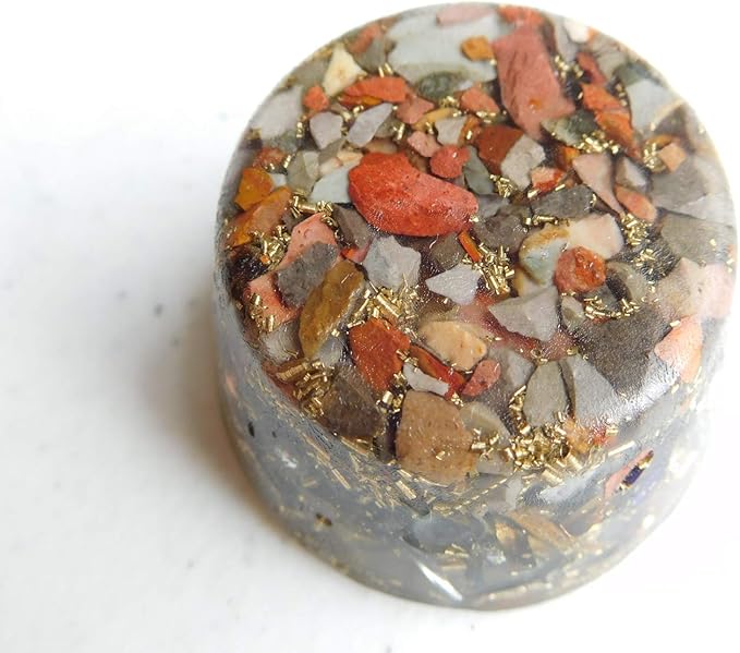 Polychrome Jasper Orgone Generator Energy Accumulator 7.83Hz/432Hz/528Hz/Advance Harmonics Many Beautiful Ingredients! (Polychrome Jasper)