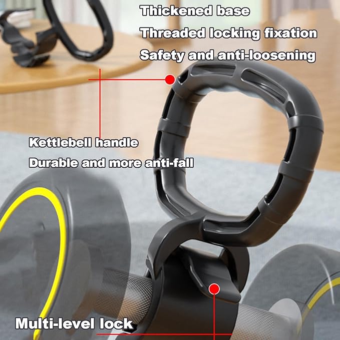 Kettlebell Handle Attachment, Adjustable Fitness Tool, 19x21cm, Converts Dumbbells Into Kettlebells, Home Gym Exercise Equipment, Strength Training Accessory, For Weightlifting Workouts