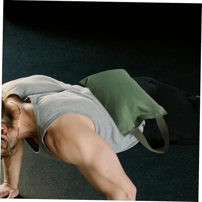 2Kg Weighted Sandbag for Yoga Fitness Portable Canvas Bag with Handle for Versatile Training Empty Design for Custom Weight Modification