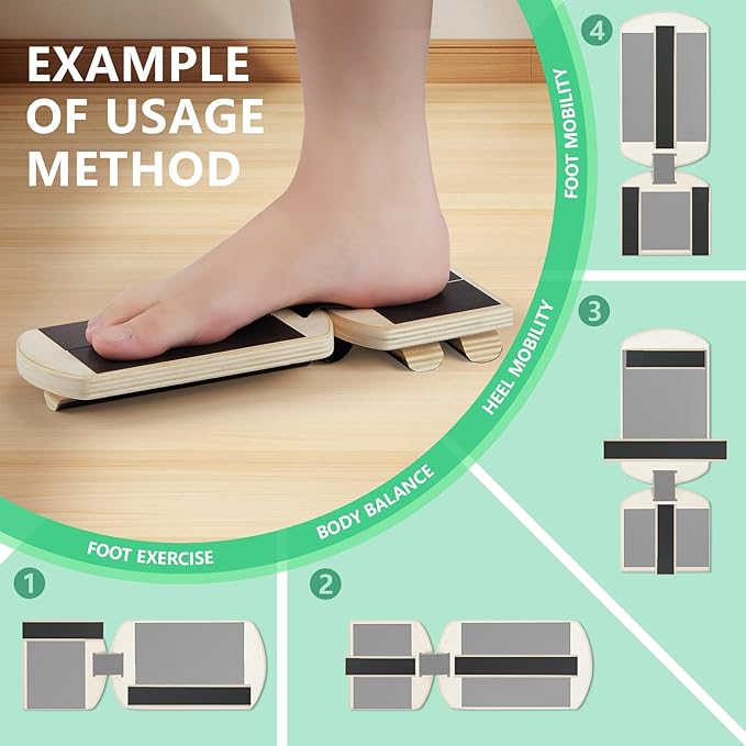 Ankle Balance Board Foot Strengthener with Adjustable Shape Balance Rods for Enhancing Ankle Strength, Posture Correction, and Stability Training